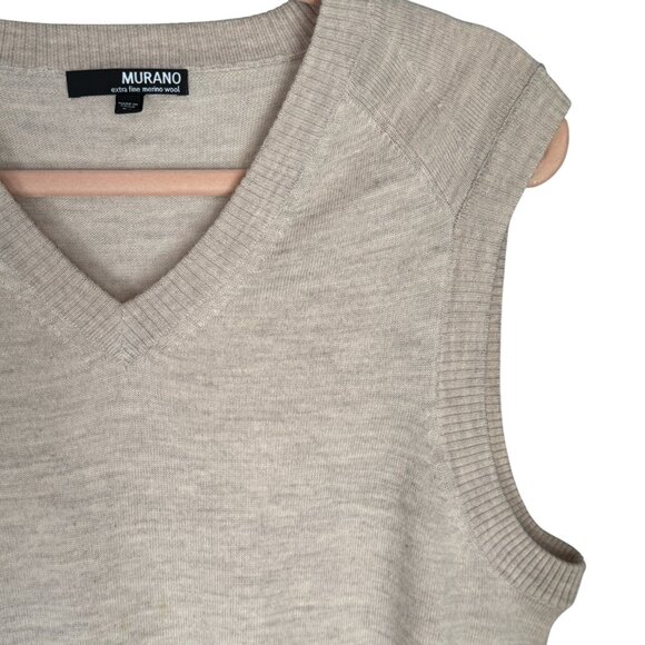 Murano Extra Fine Merino Wool Sweater Vest – Beige (Men’s M) - Picture 2 of 6
